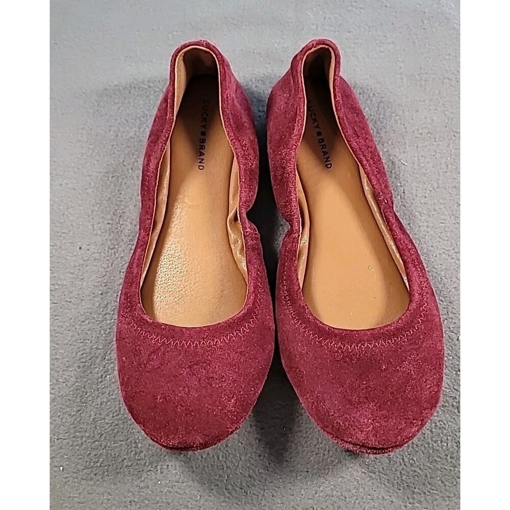 Lucky Brand Echo Ballet Flats Burgundy Leather 8